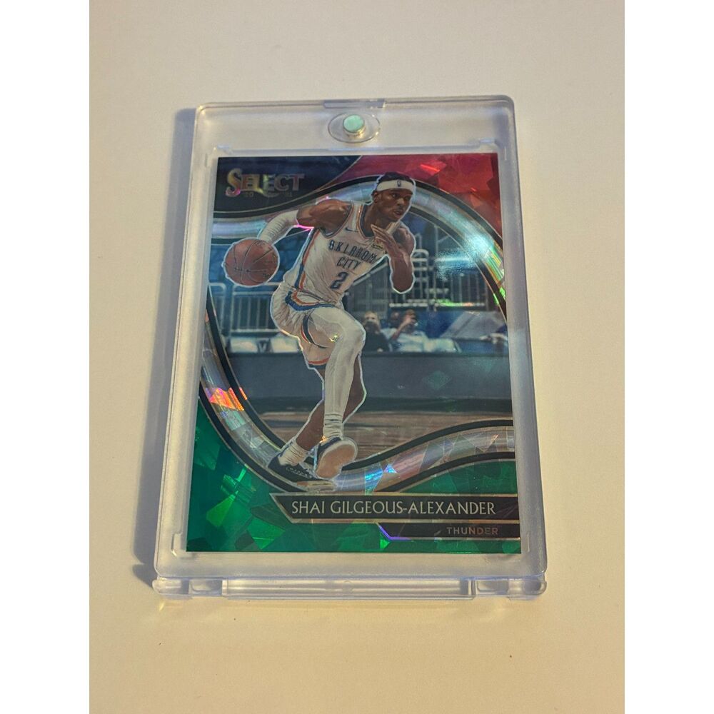 2020-21 Select Shai Gilgeous-Alexander Courtside Green White Purple Prizm #251